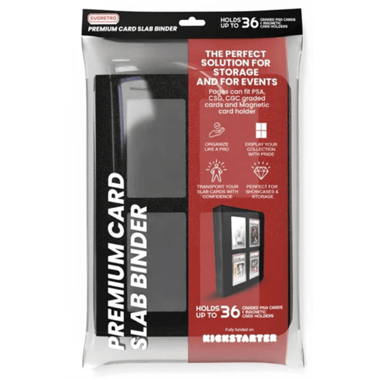 EVORETRO - Premium card slab binner with window - Black - Strike Games