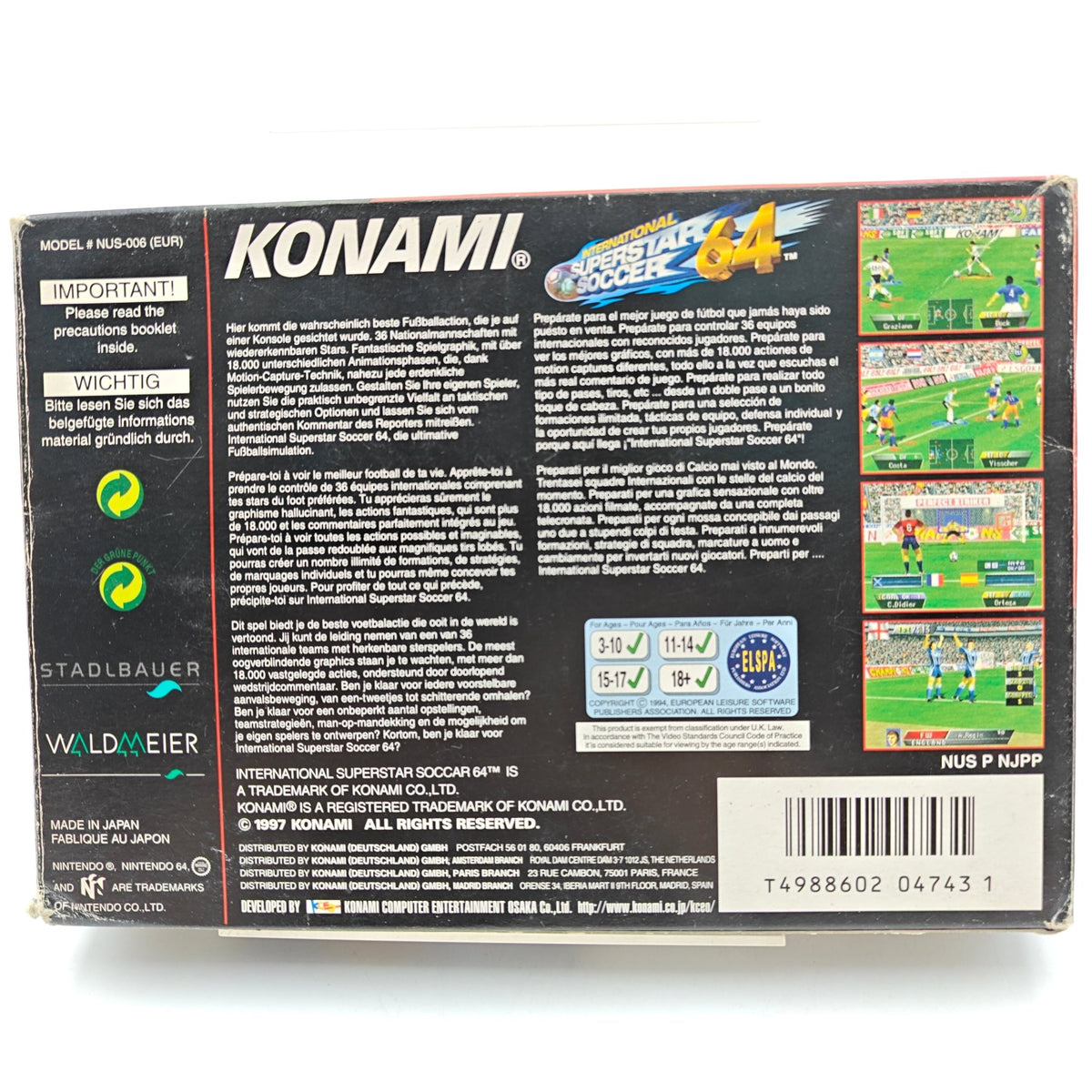 INTERNATIONAL SUPERSTAR SOCCER 64 - NINTENDO 64 - Strike Games