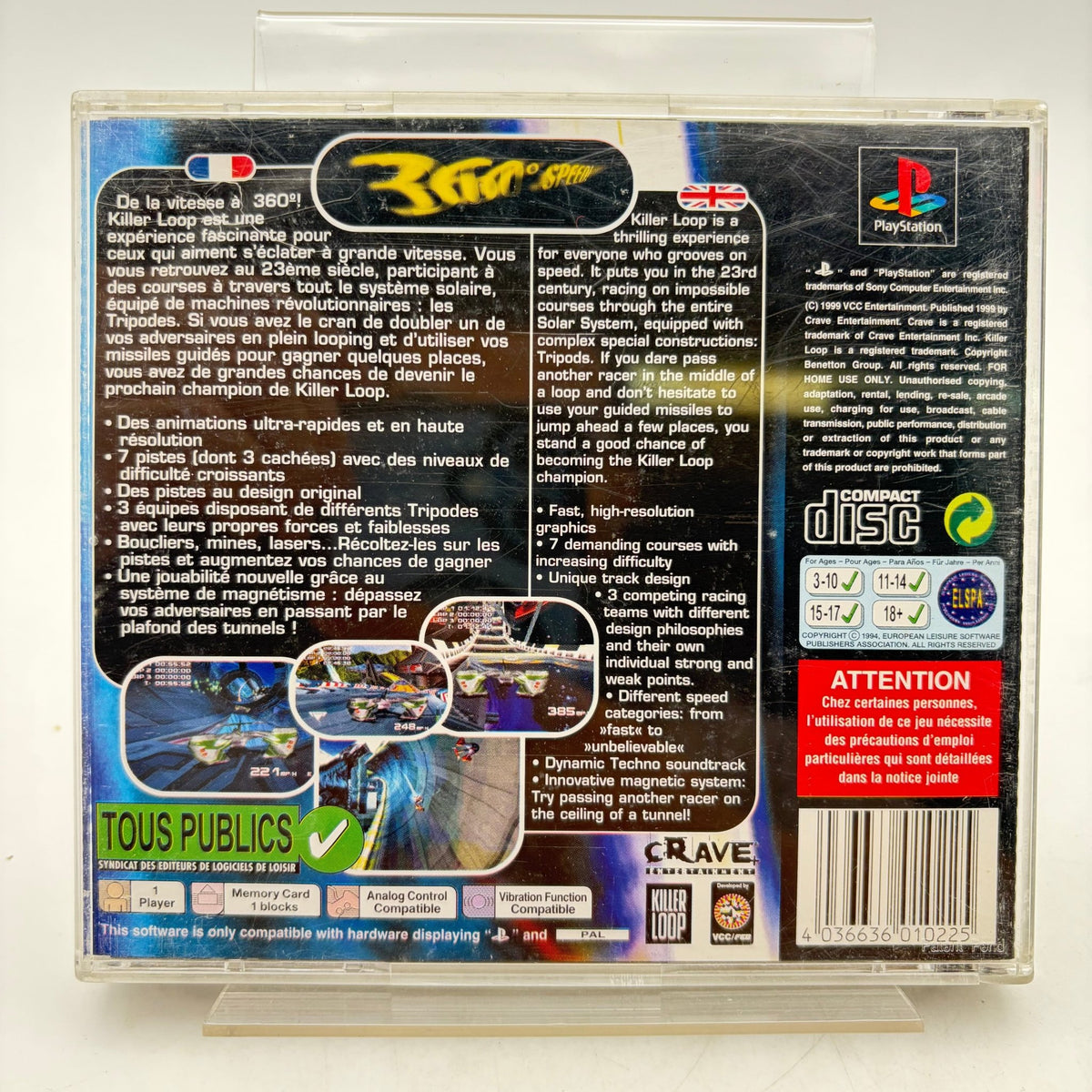 KILLER LOOP - PLAYSTATION 1 - Strike Games
