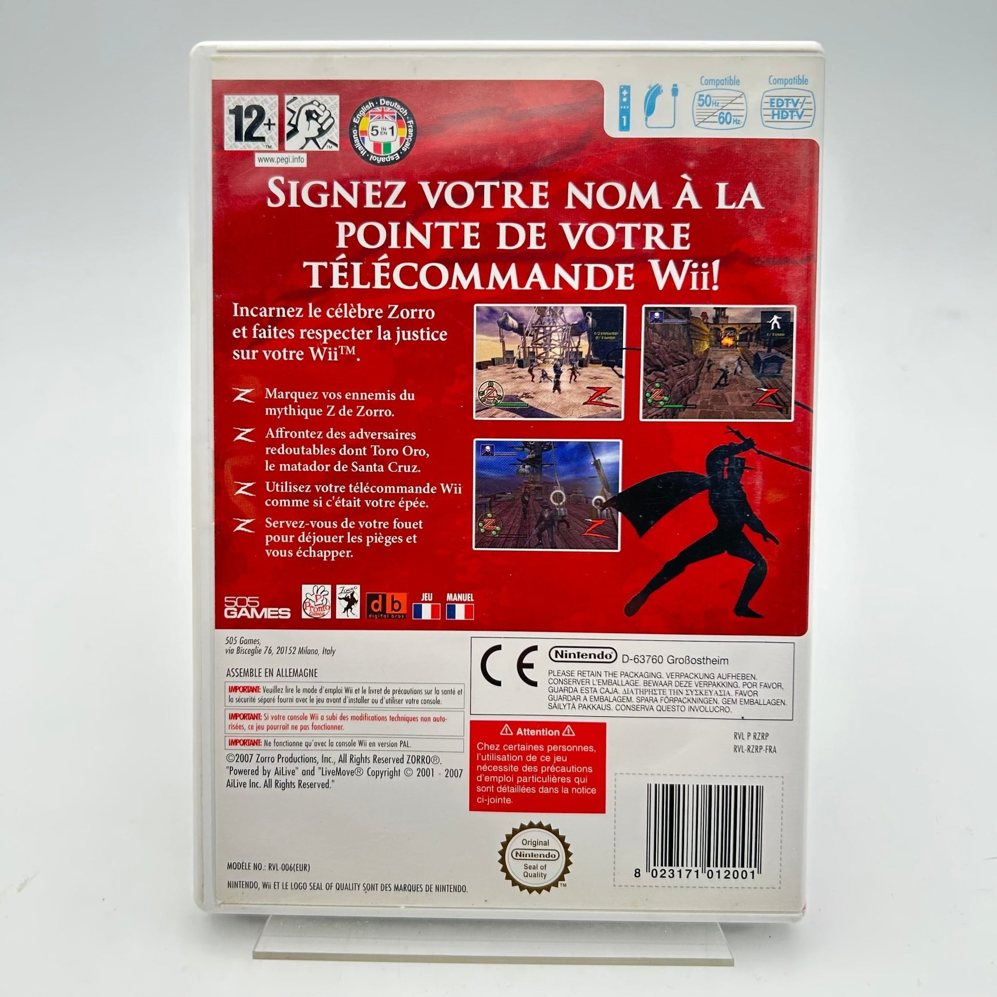 LA DESTINEE DE ZORRO - WII - Strike Games