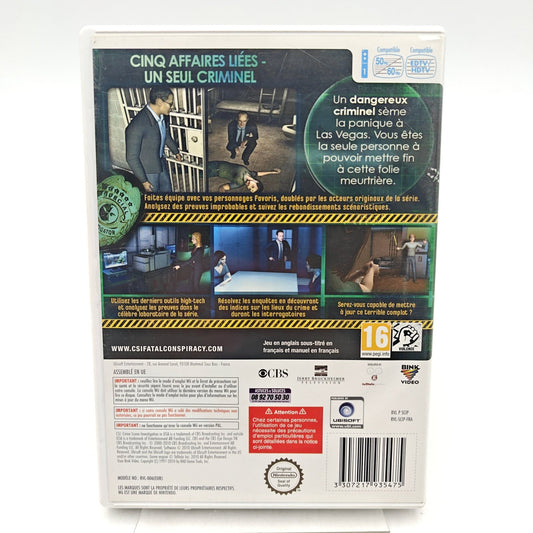 LES EXPERTS : CRIME SCENE INVESTIGATION – COMPLOT À LAS VEGAS - NINTENDO WII - Strike Games