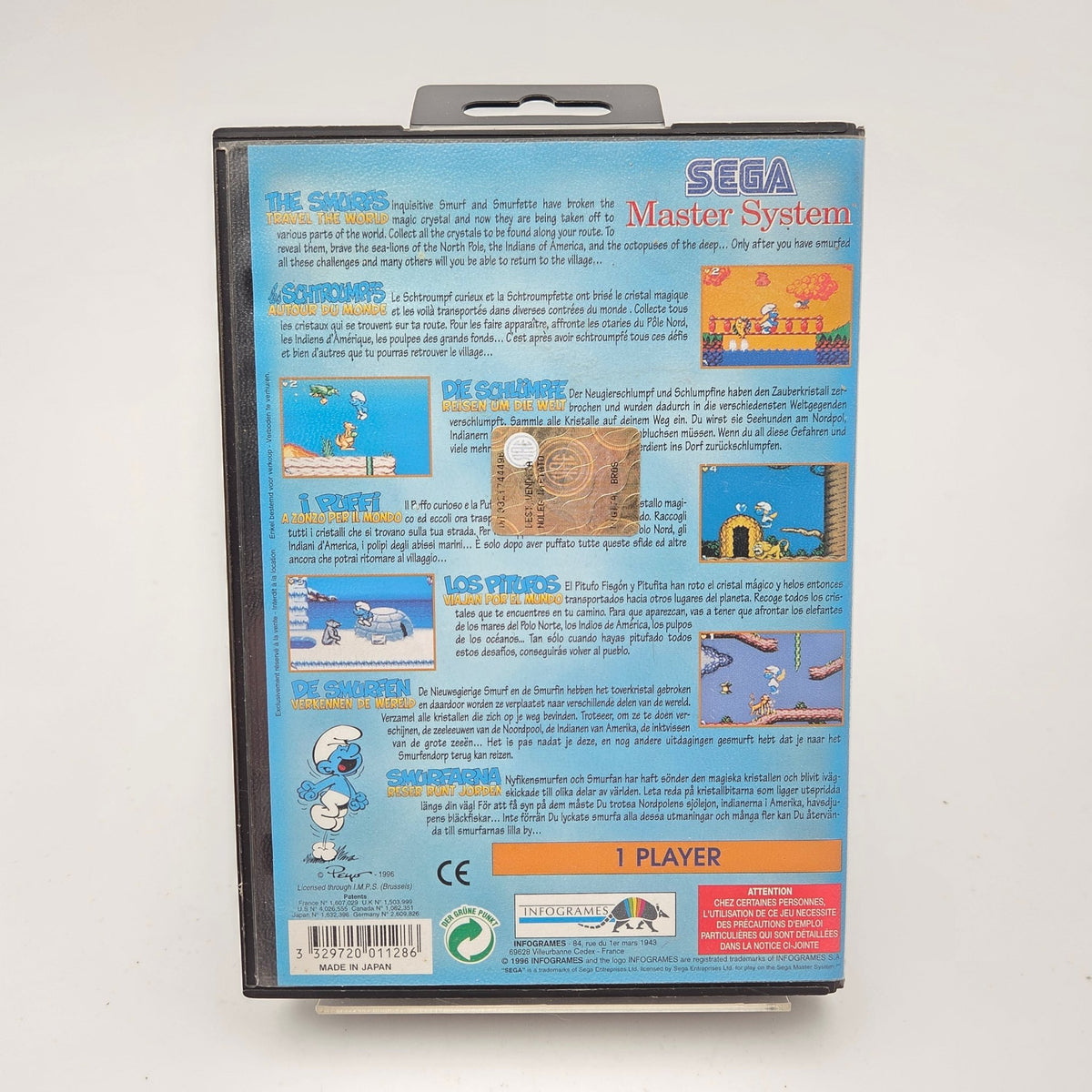 Les Schtroumpfs Autour du Monde - Master System - Strike Games
