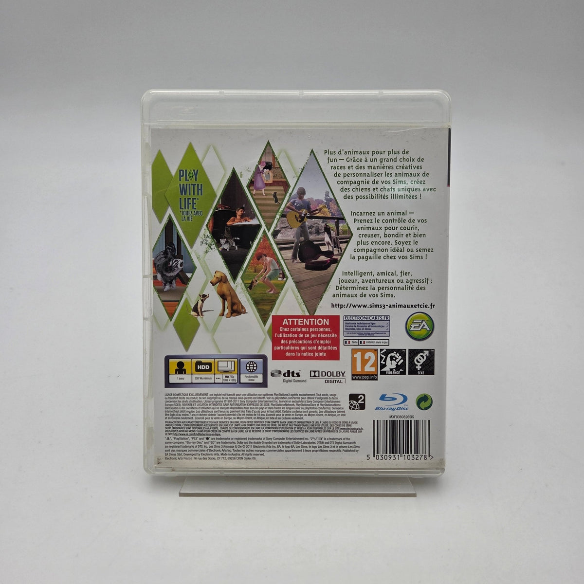 LES SIMS 3 ANIMAUX & CIE - PLAYSTATION 3 - Strike Games