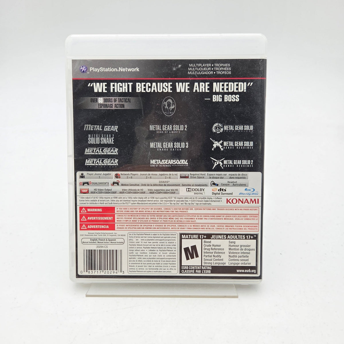 METAL GEAR SOLID THE LEGACY COLLECTION - PLAYSTATION 3 - Strike Games