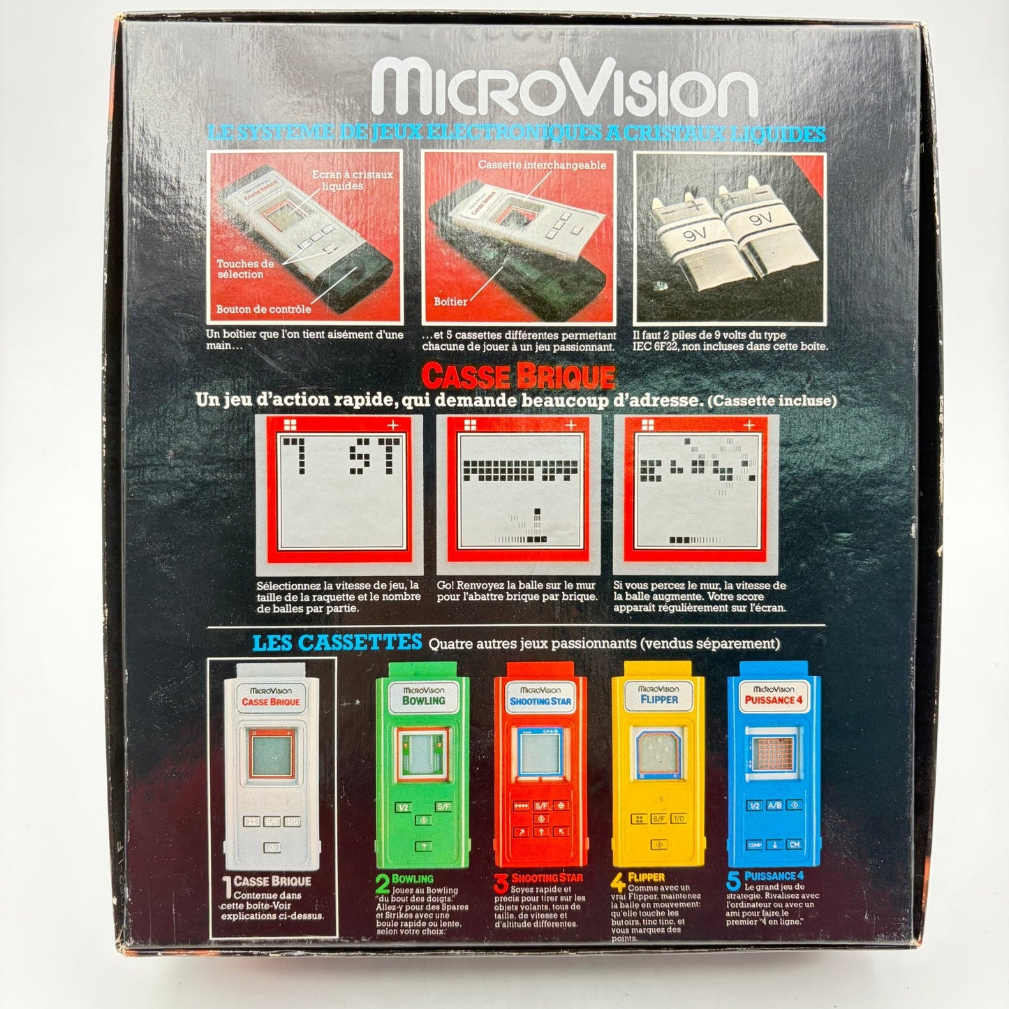 MICROVISION + 4 JEUX (FLIPPER, BATAILLE NAVALE, SHOOTING STAR ET BLITZ) - Strike Games