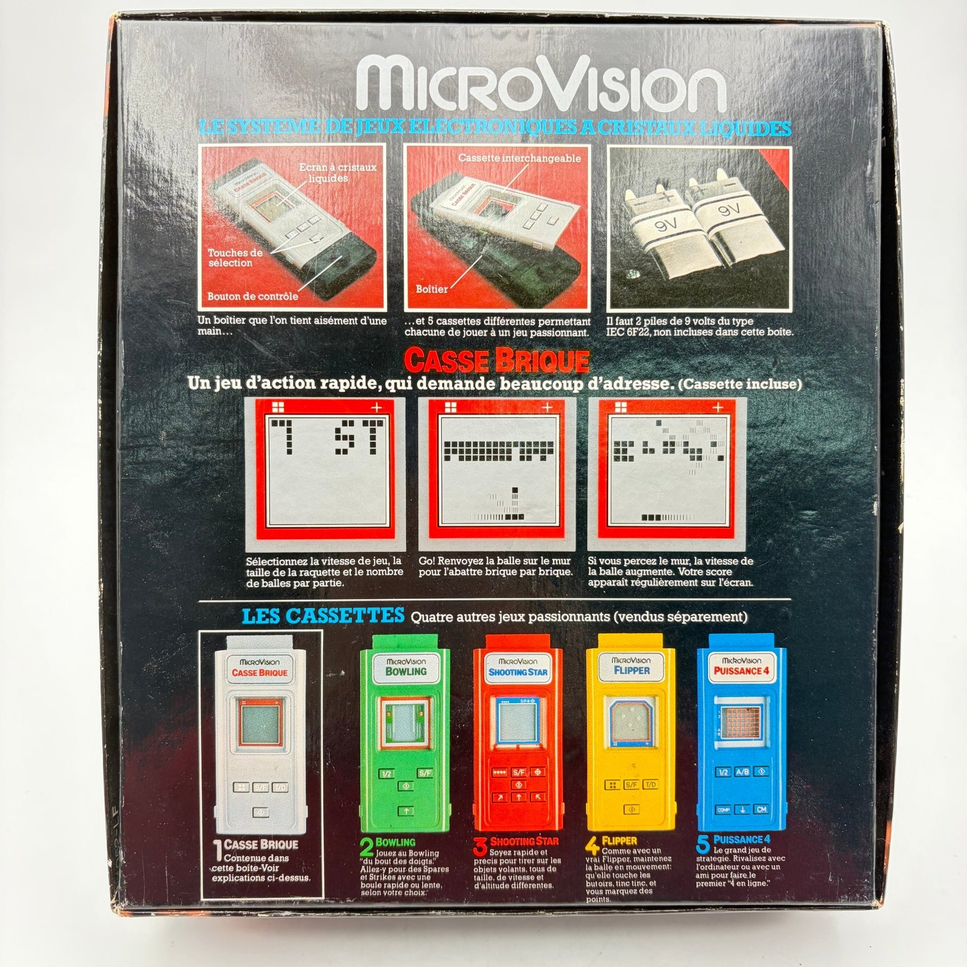 MICROVISION + 4 JEUX (FLIPPER, BATAILLE NAVALE, SHOOTING STAR ET BLITZ) - Strike Games