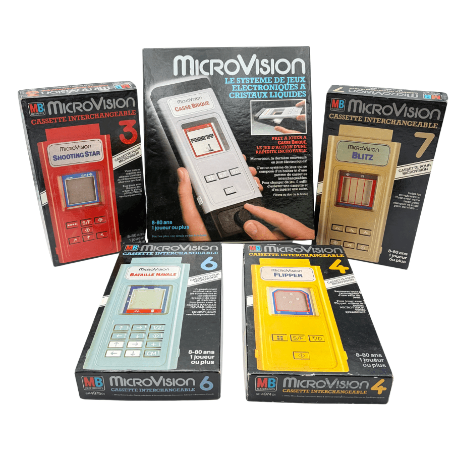 MICROVISION + 4 JEUX (FLIPPER, BATAILLE NAVALE, SHOOTING STAR ET BLITZ) - Strike Games