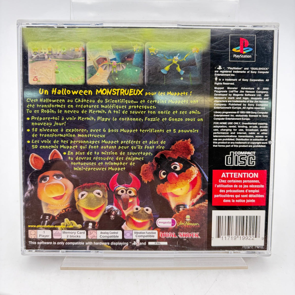 MUPPET MONSTER ADVENTURE - PLAYSTATION 1 - Strike Games