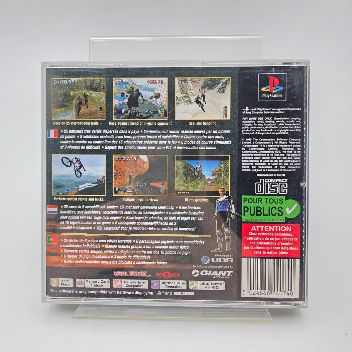 NO FEAR DOWNHILL MOUNTAIN BIKING - PLAYSTATION 1 - Strike Games