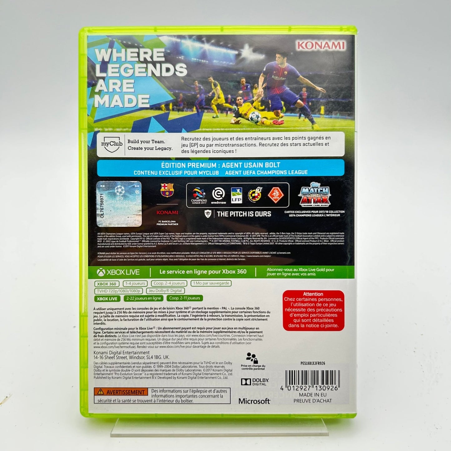 PRO EVOLUTION SOCCER 2018 - XBOX 360 - Strike Games