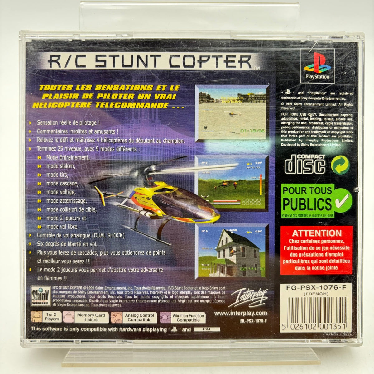 RC STUNT COPTER - PLAYSTATION 1 - Strike Games