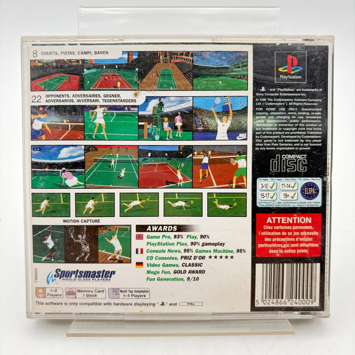 SAMPRAS EXTREME TENNIS - PLAYSTATION 1 - Strike Games
