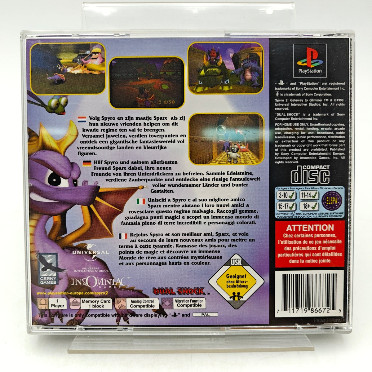 SPYRO 2: GATEWAY TO GLIMMER - PLAYSTATION 1 - Strike Games