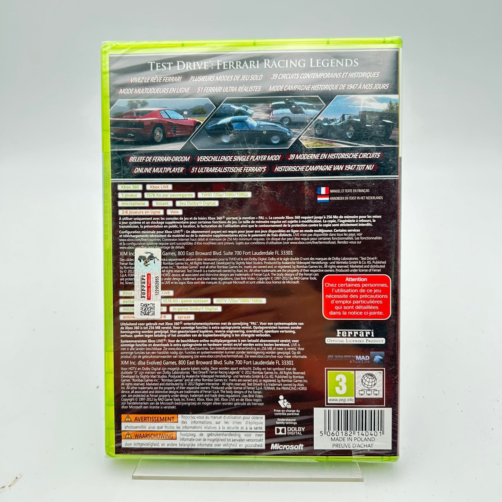 TEST DRIVE FERRARI RACING LEGENDS (NEUF) - XBOX 360 - Strike Games