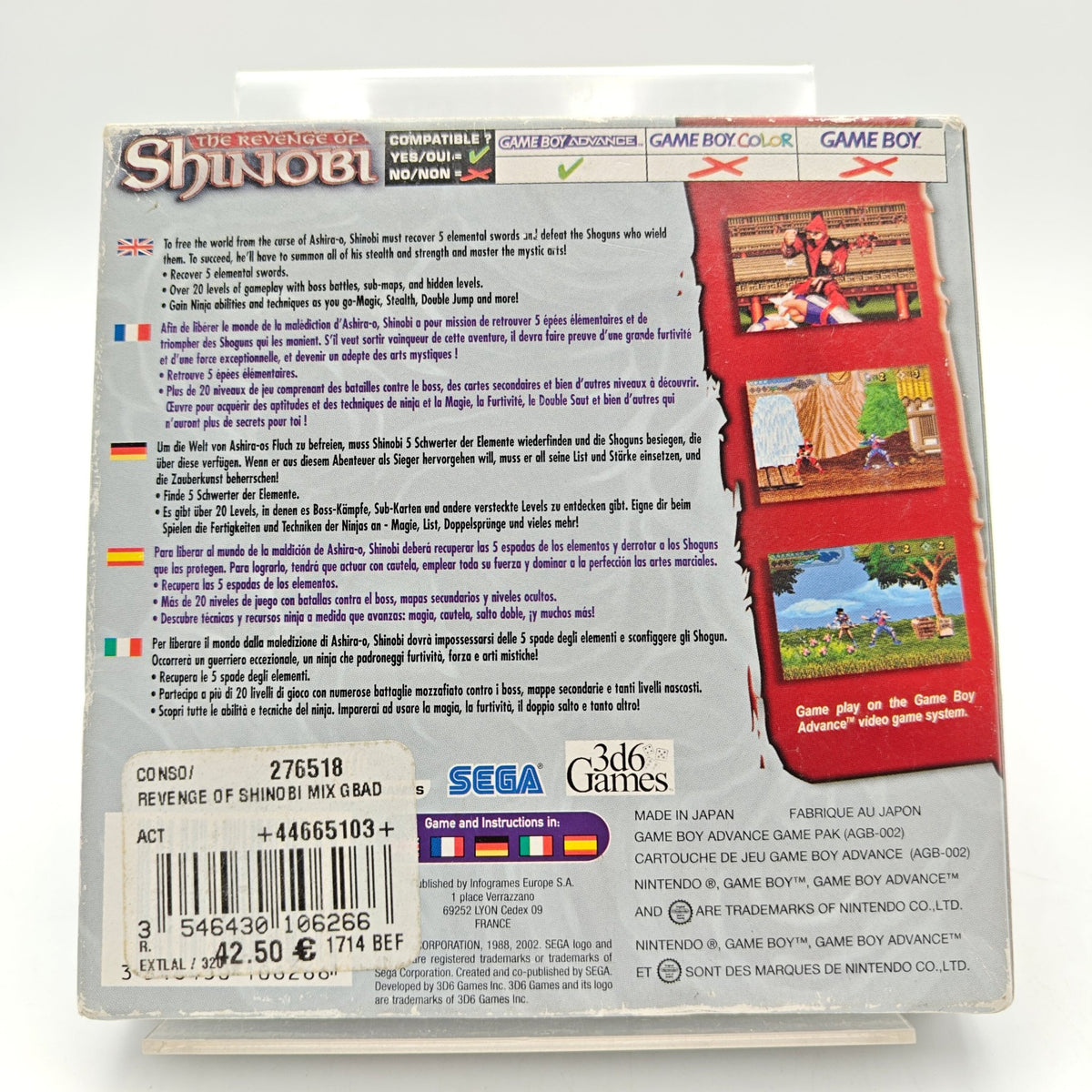 THE REVENGE OF SHINOBI - GAMEBOY ADVANCE - Strike Games