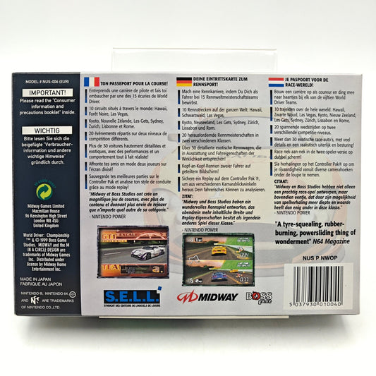 WORLD DRIVER CHAMPIONSHIP - NINTENDO 64 - Strike Games
