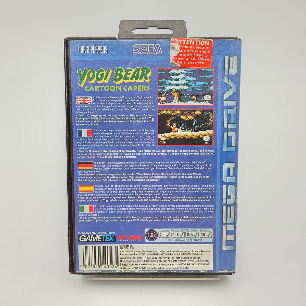 Yogi Bear - Mega Drive - Strike Games